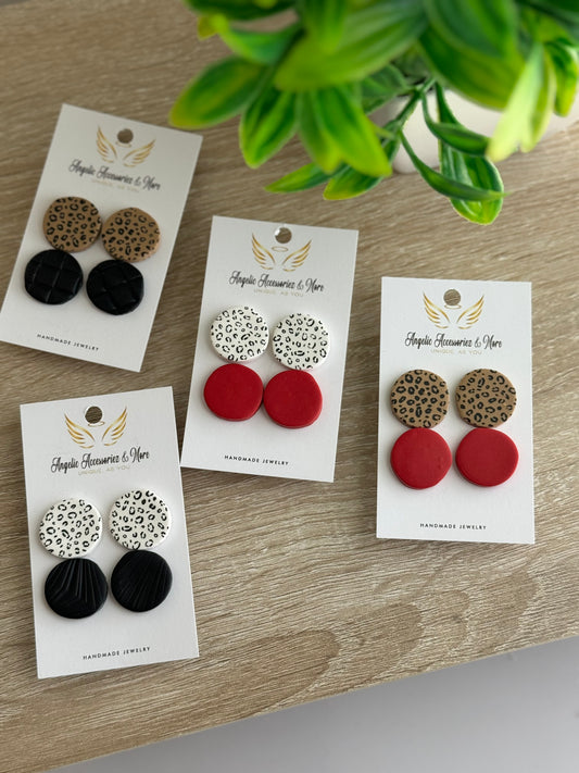Animal Print Stud Earrings
